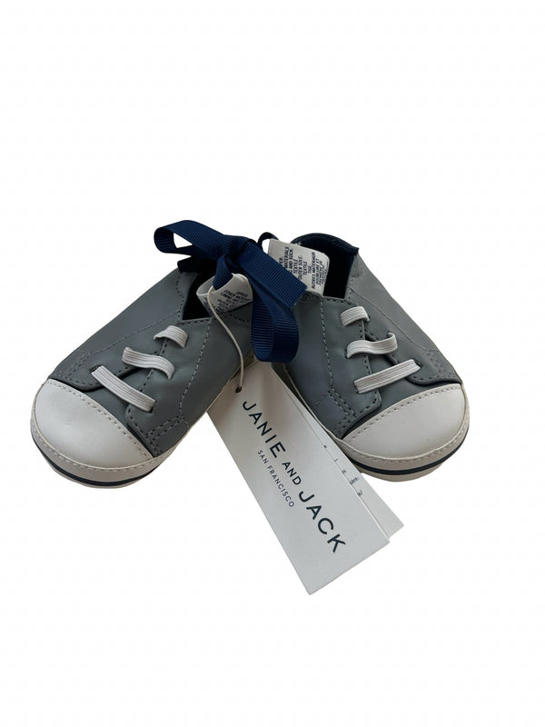 Janie and Jack Gray Soft Sole Shoes with Tags - Size 3-6 Mo