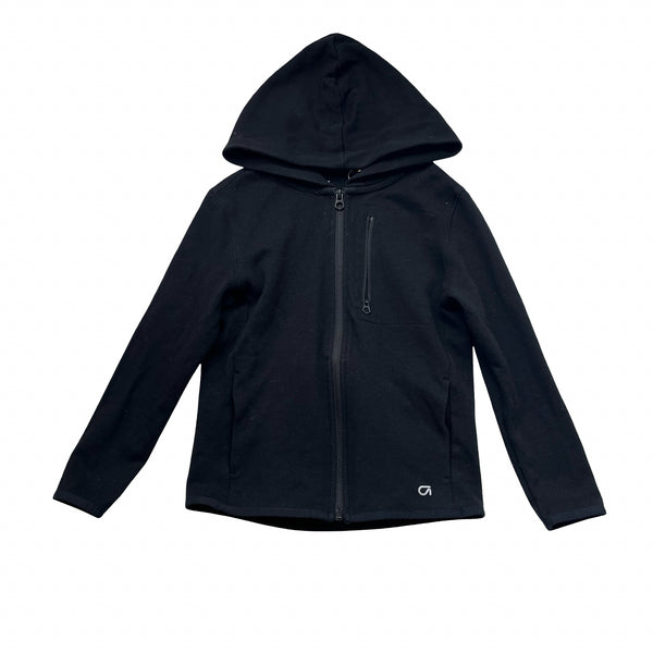 Gap Fit Black Zip-Up Hooded Sweatshirt - Size S 6-7