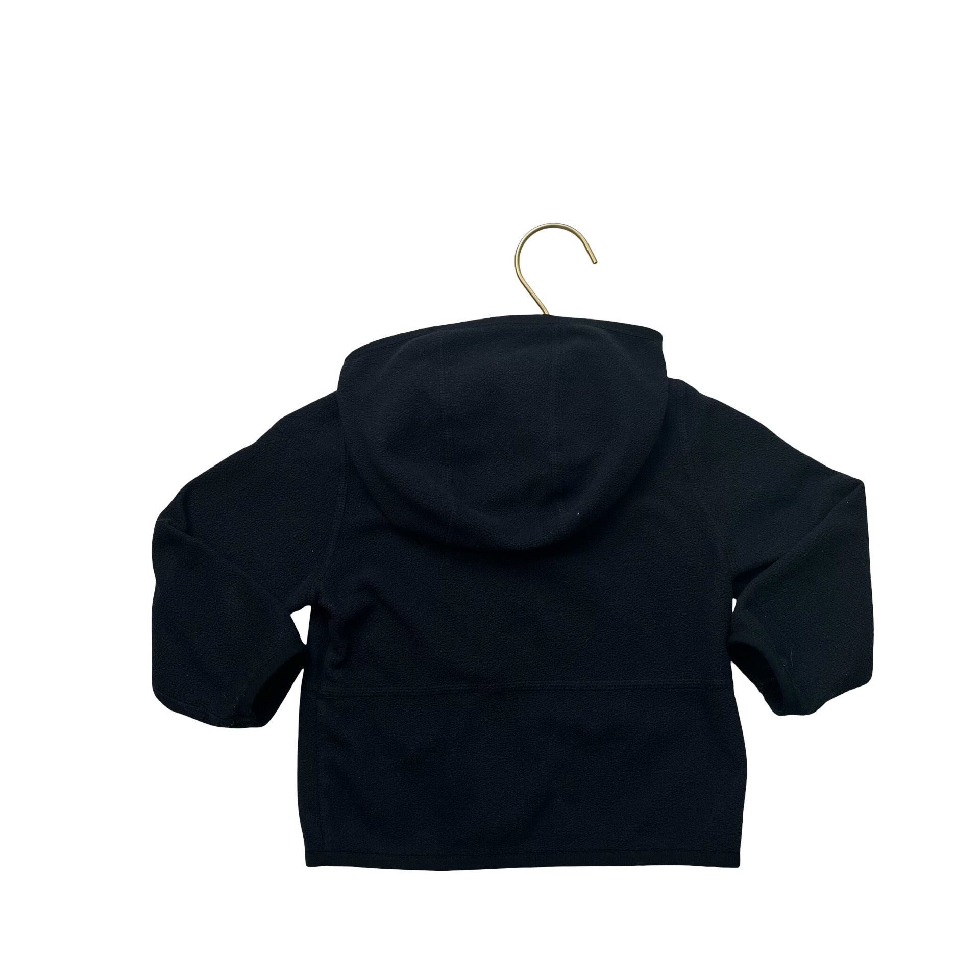 North Face Black Fleece Hooded Jacket - Size 12-18 Months