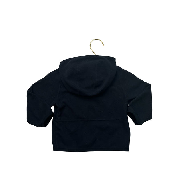 North Face Black Fleece Hooded Jacket - Size 12-18 Months