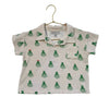 Emile et Ida Ivory & Green Octopus Print Terry Polo Shirt - Size 4A