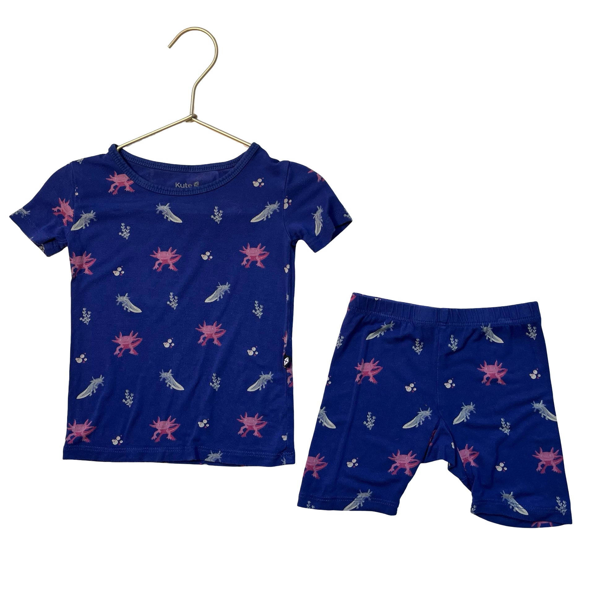 Kyte Blue Axolotl Print PJ Set - Size 2T