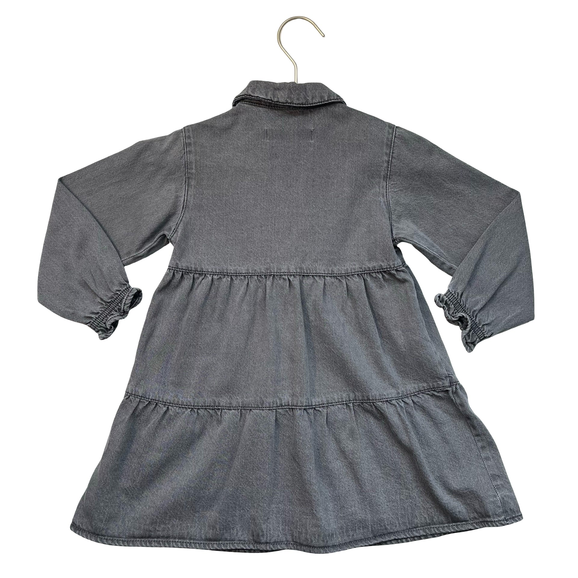 Zara Gray Denim Shirt Dress - Size 3-4