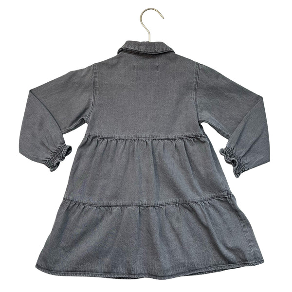 Zara Gray Denim Shirt Dress - Size 3-4