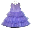 Badgley Mischka American Glamour Lavender Pleated Tulle Dress - Size 6X
