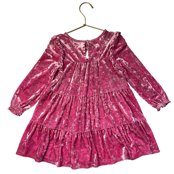 Cat & Jack Pink Crushed Velour Dress - Size 4T