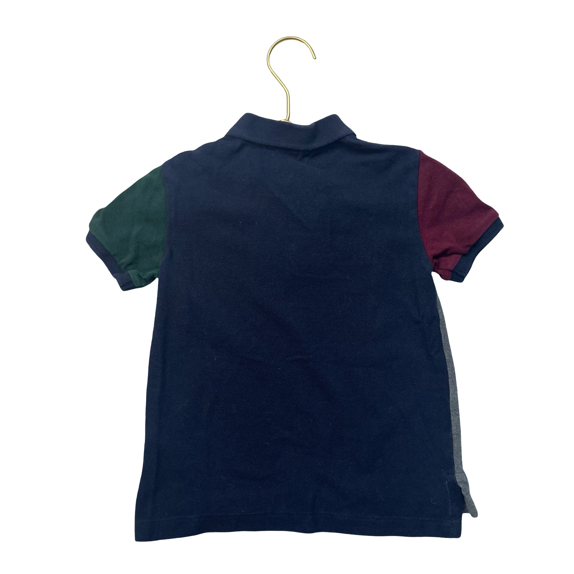 Polo Ralph Lauren Gray, Navy, Burgundy, Green Colorblock Polo - Size 3