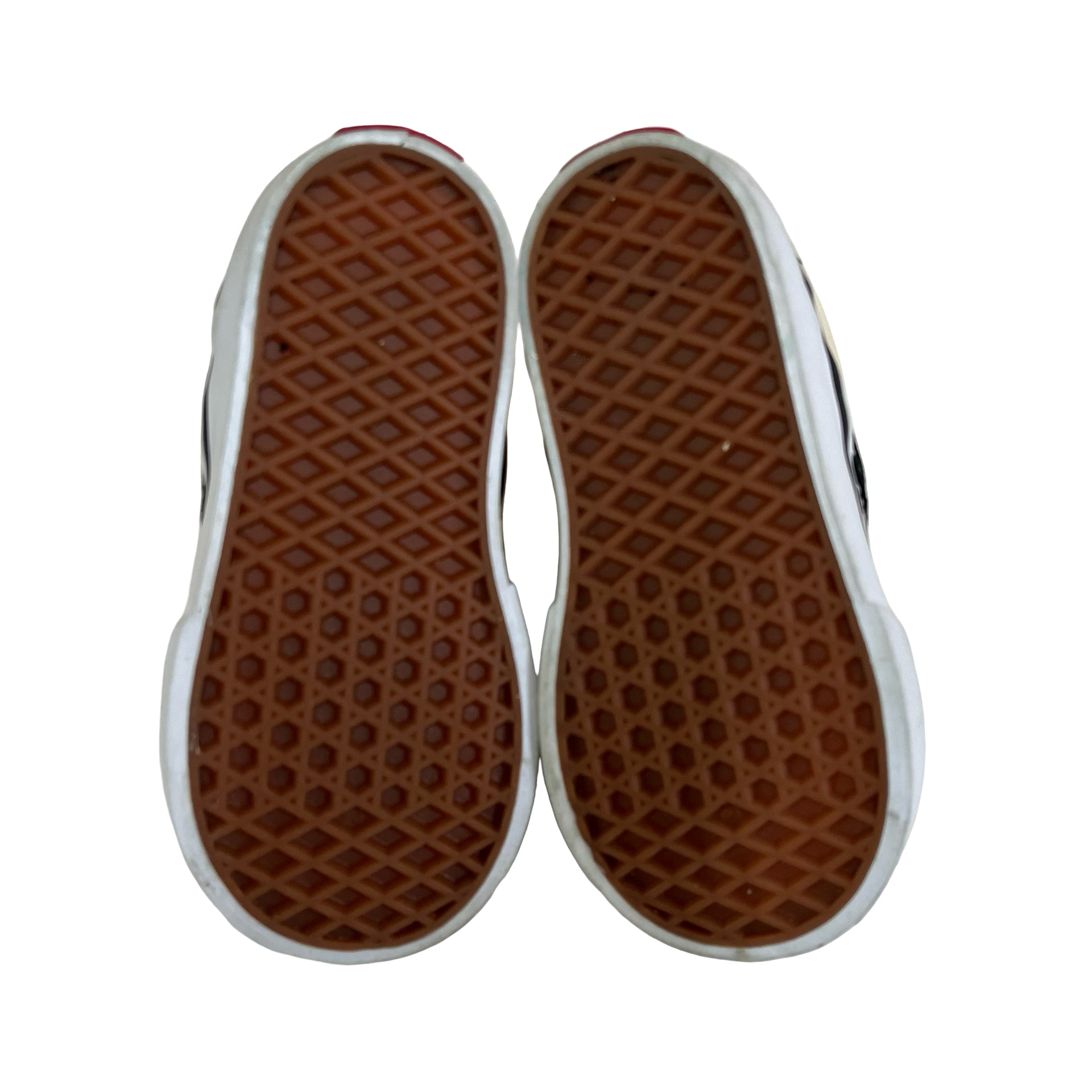 Vans Black & Ivory Check Slip-On Sneakers - Size 5