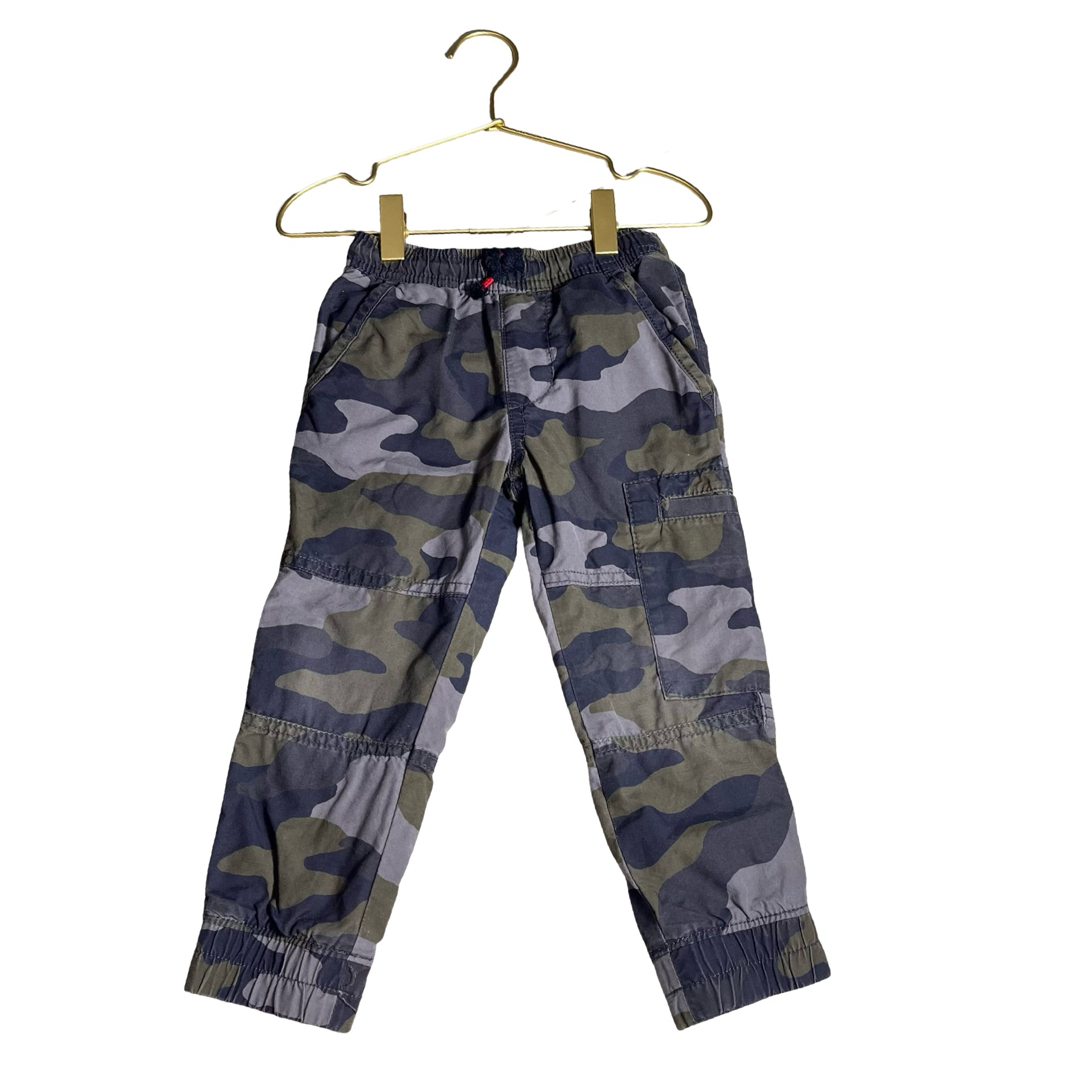 Tucker & Tate Jersey-Lined Navy, Green Camoflauge Jogger Pants - Size 2
