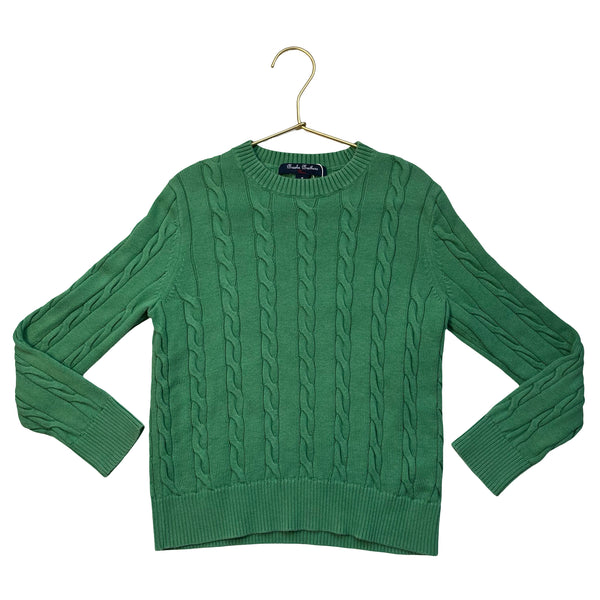 Brooks Brothers Green Cotton Cable-Knit Sweater - Size S 8