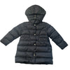 Petit Bateau Black Puffer Coat, Detachable Hood - Size 6A