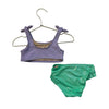 Old Navy Metallic Green & Lavender Bikini Swim Suit - Size 18-24 Mo