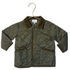 Little English Olive Green Quilted Jacket - Size 18 Mo