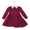 Janie and Jack Red & Navy Check Dress - Size 2T