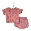 Vignette Peach Terry Top & Shorts Set - Size 5Y
