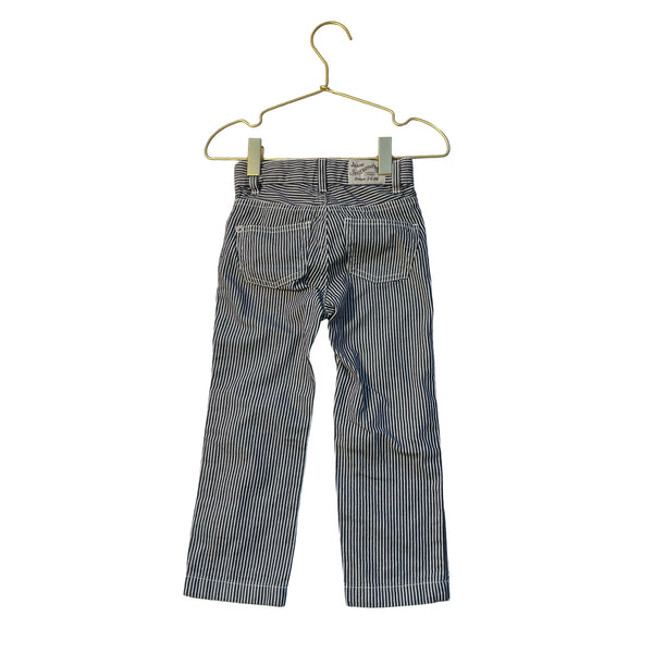 Petit Bateau Navy & White Striped Denim Jeans - Size 3