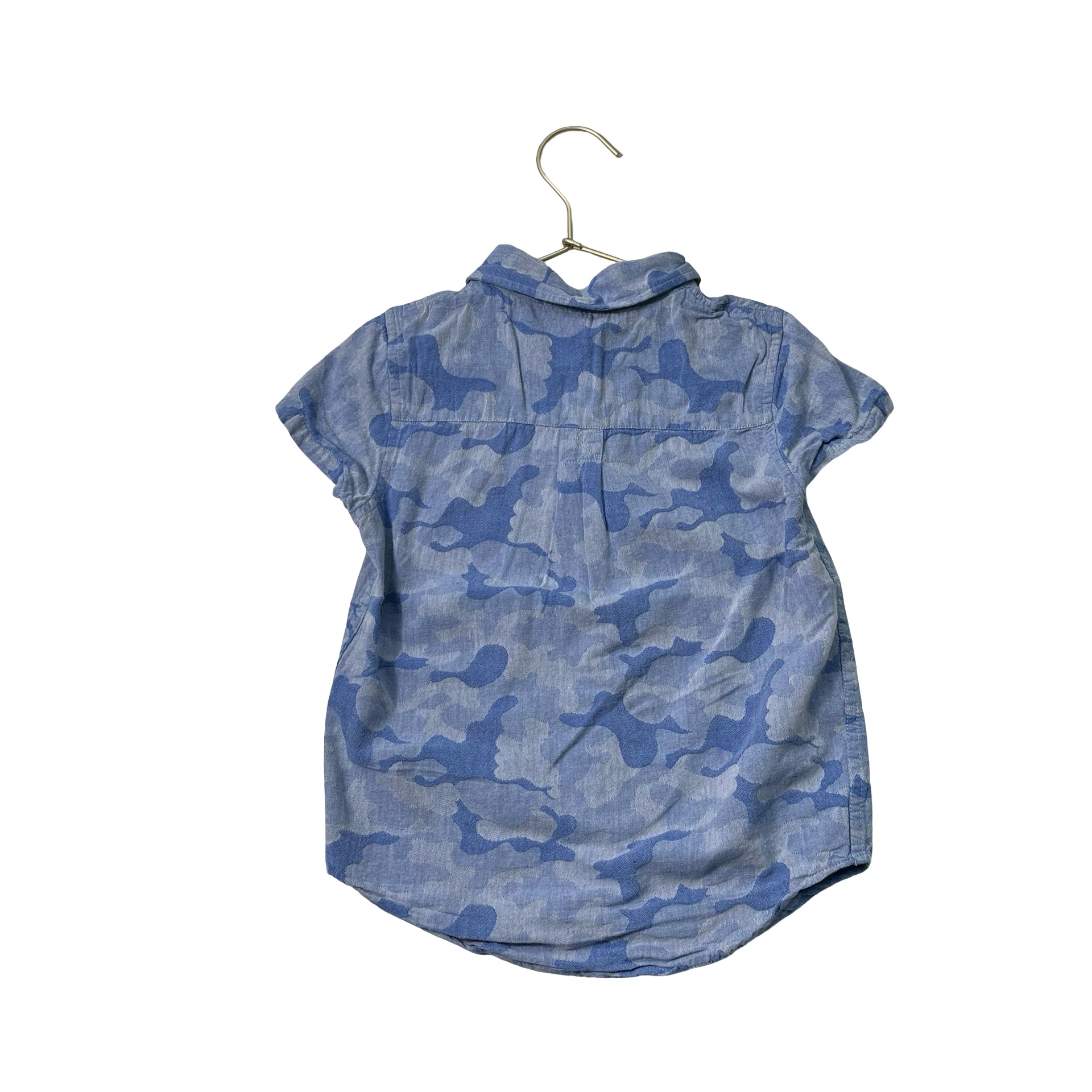 Rockets of Awesome Chambray Camouflage Button Down Shirt - Size 4-5