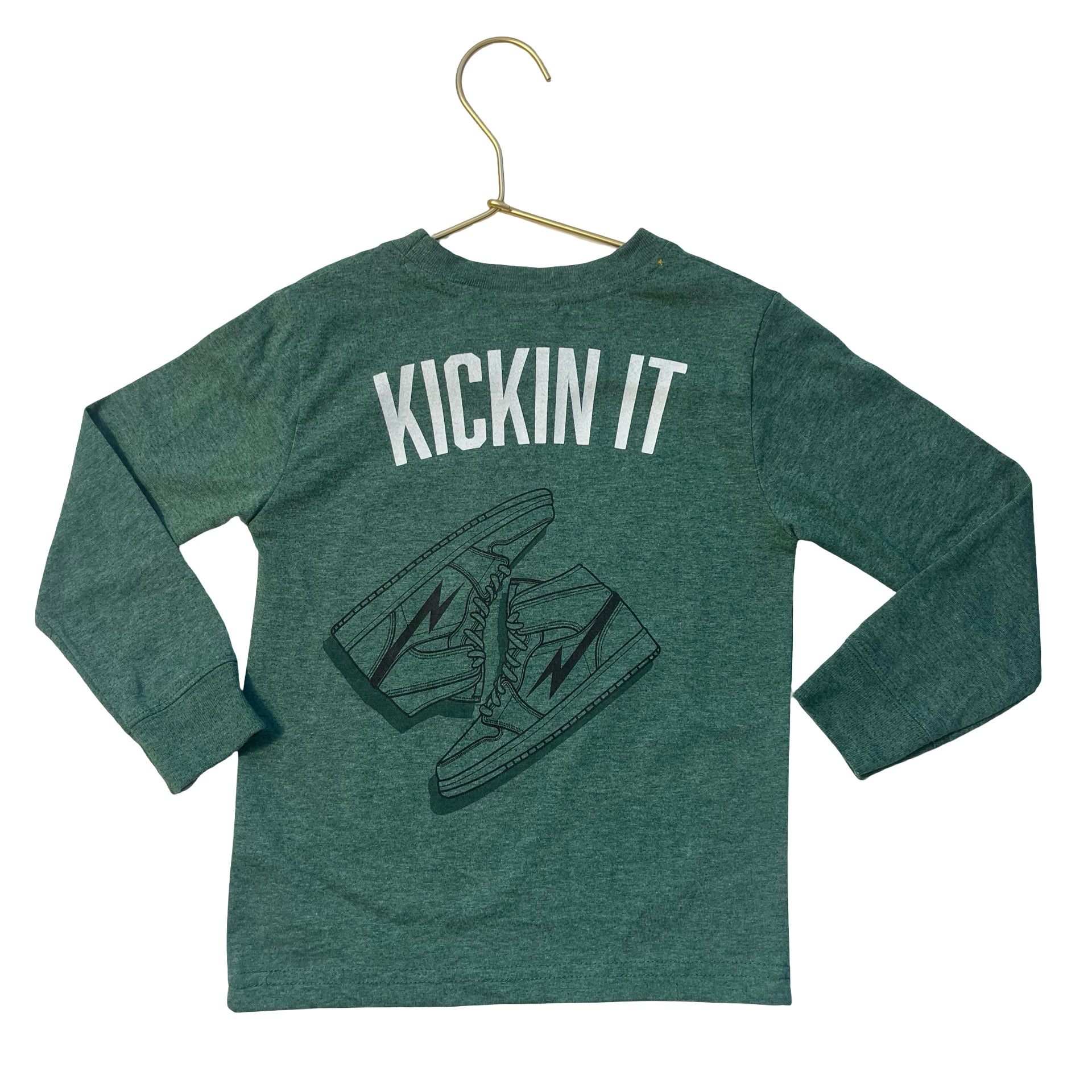 Mish Boys Green Sneaker Graphic Shirt - Size 3