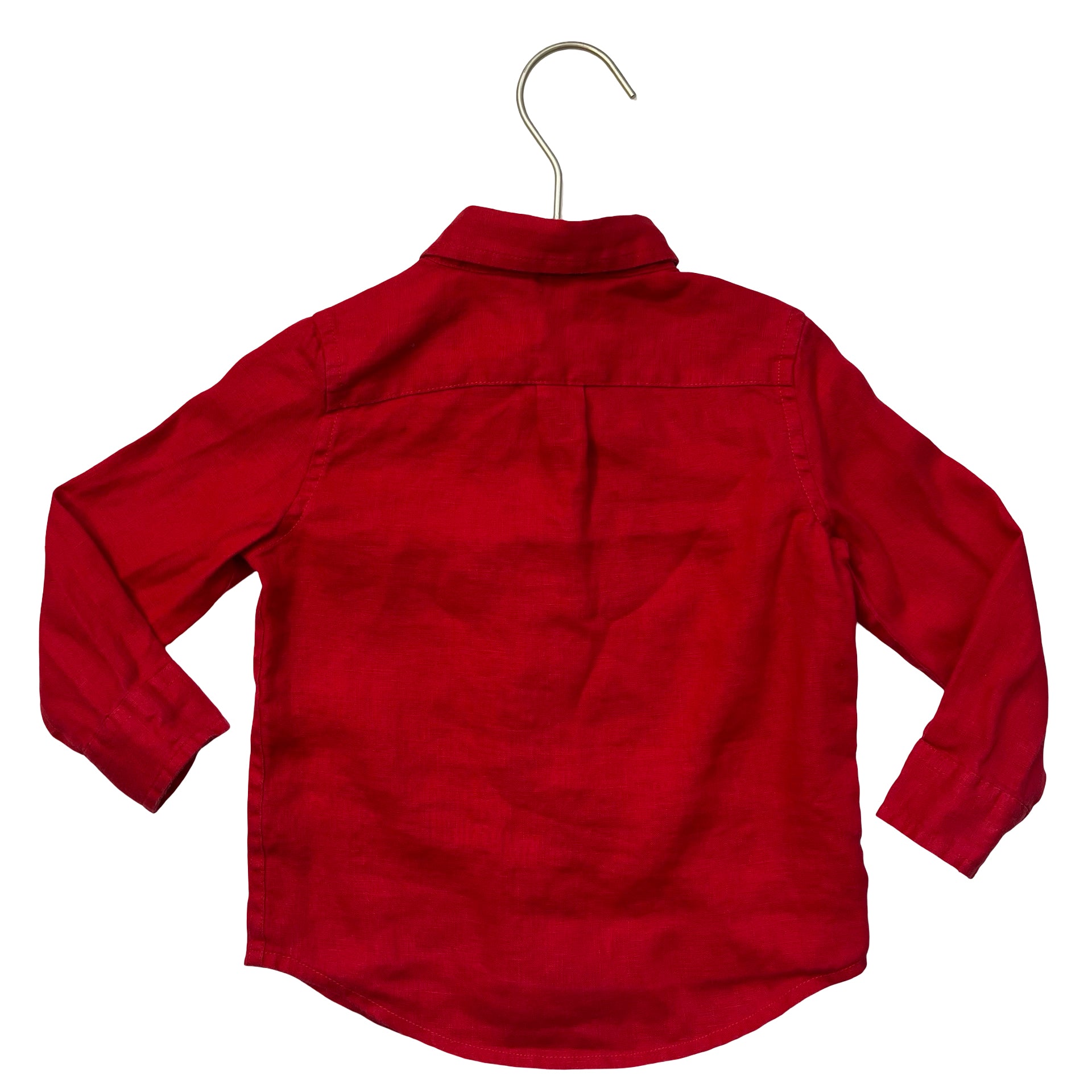 Janie and Jack Red Button Down Shirt - Size 18-24 Mo