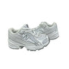 New Balance White & Silver Sneakers - Size 4