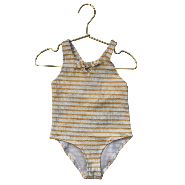 Zara Yellow Striped Swim Suit - Size 2-3