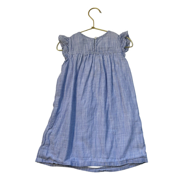 Vineyard Vines Blue Striped Embroidered Dress - Size 5