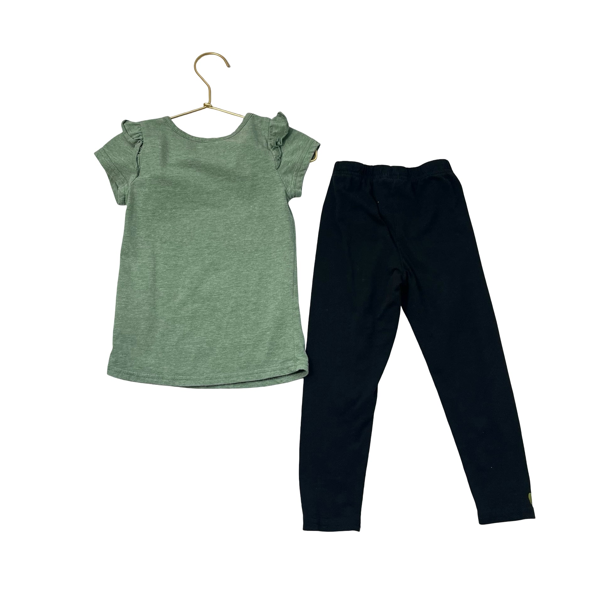 Disney Minnie 'Lucky Girl' Tee  & Shamrock Leggings - Size 4T