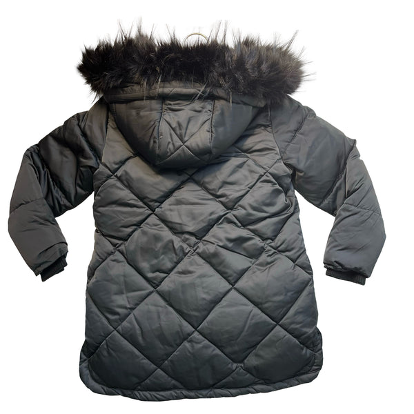 Appaman Fleece-Lined Black Hooded Puffer Jacket - Size 6