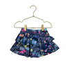 Pixie Lane Blue & Multi-Color Splatter Ruffle Skort Skirt - Size 4