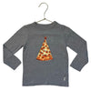 Crewcuts Gray Christmas Pizza Graphic Shirt - Size XXS 2-3