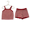 Baby Gap Red & White Striped Crochet Tank & Shorts Set - Size 4