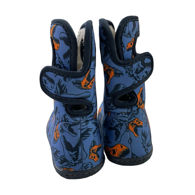 Bogs Blue Dinosaur Print Winter Boots - Size 7