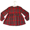 Mud Pie Embroidered Flower Red Tartan Plaid Flannel Blouse - Size 5T