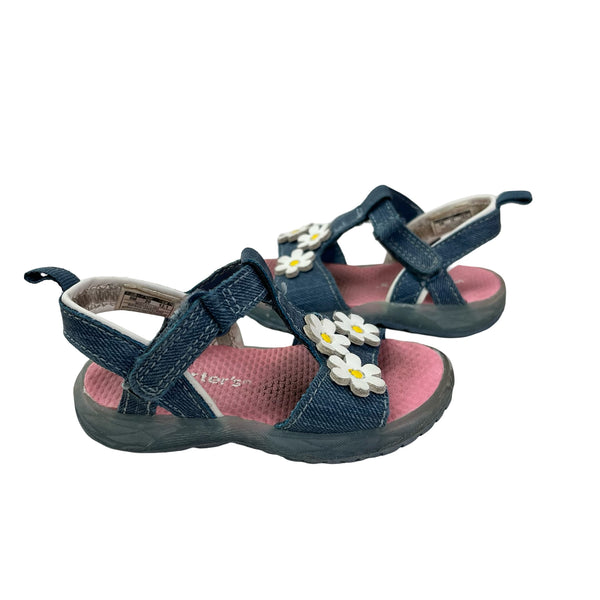 Carter's Denim Daisy Sandals - Size 5