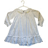 Velveteen White Embroidered & Gold Sequin Dress - Size 5Y
