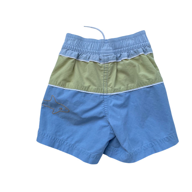 Janie and Jack Light Blue and Green Swim Trunks - Size 0-3 Months