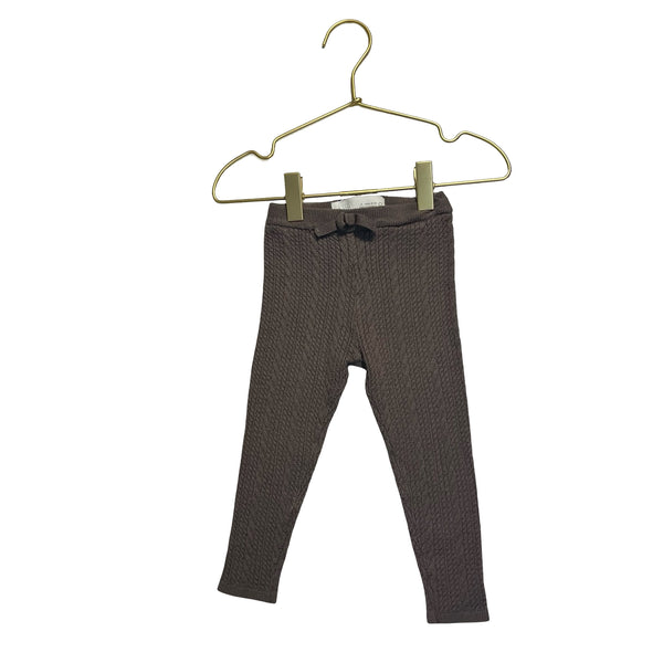 Zara Brown Cable-Knit Leggings - Size 2
