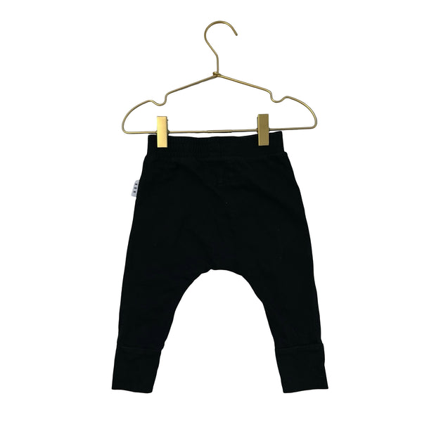 Hux Black Joggers - Size 6-12 Mo