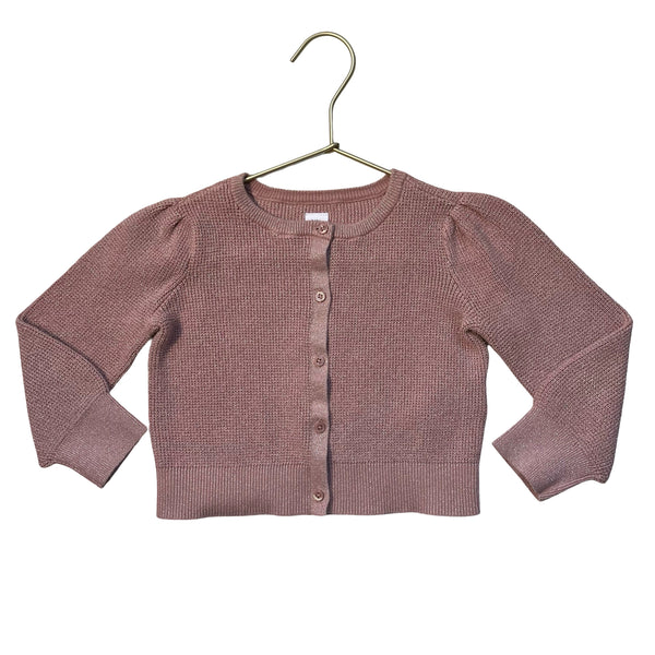 Baby Gap Pink Metallic Cardigan Sweater - Size 4