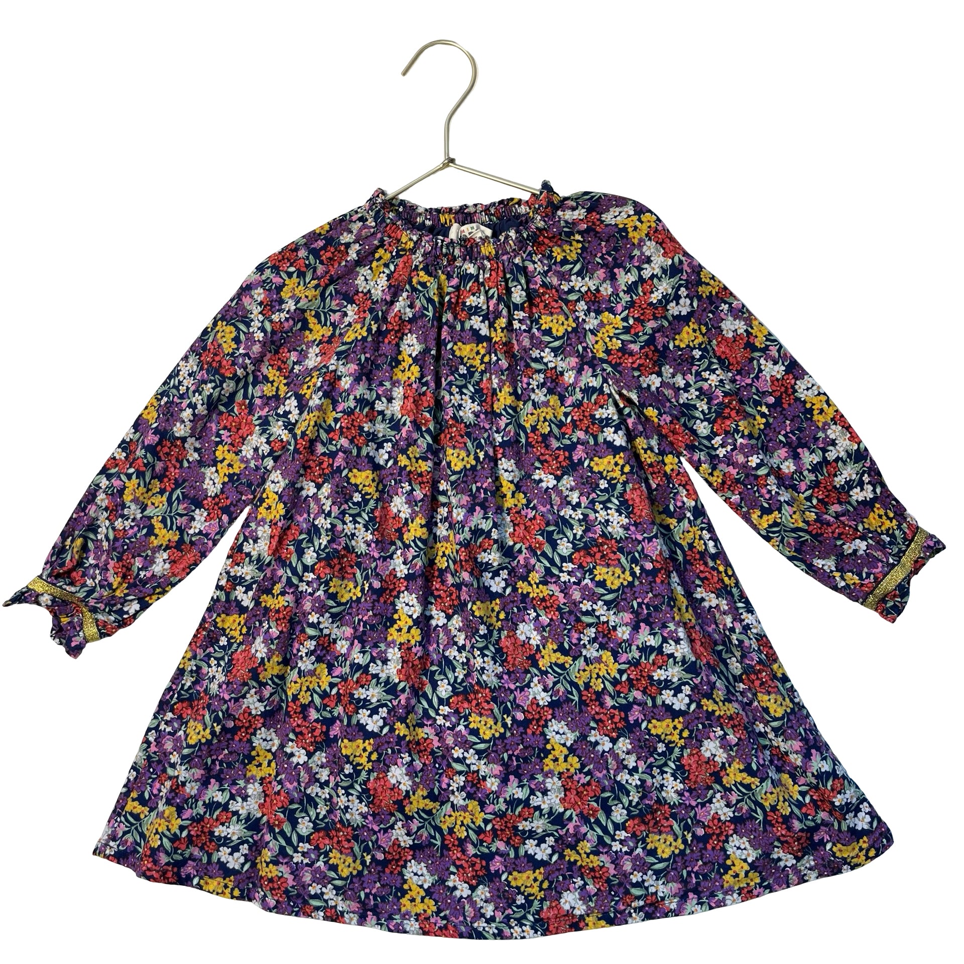 Mini Boden Navy & Multi-Color Floral Dress - Size 3/4