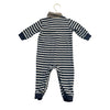 Me & Henry Navy & Oatmeal Striped Polo One-Piece - Size 9-12 Mo