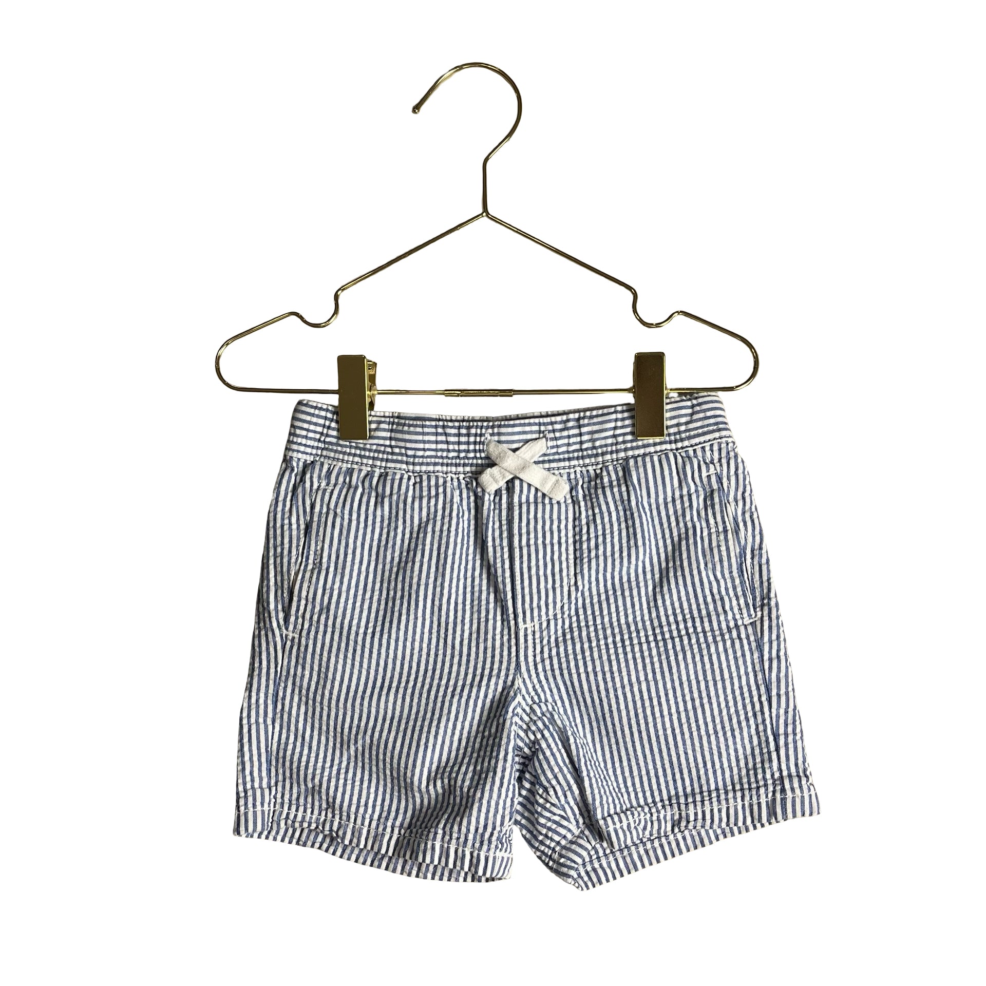 Tommy Hilfiger Blue & White Striped Seersucker Shorts - Size 2T