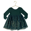 Hanna Andersson Green & Gold Foil Tulle Dress - Size 2T