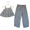 H&M Ivory & Blue Floral Tank & Pants Set - Size 5T