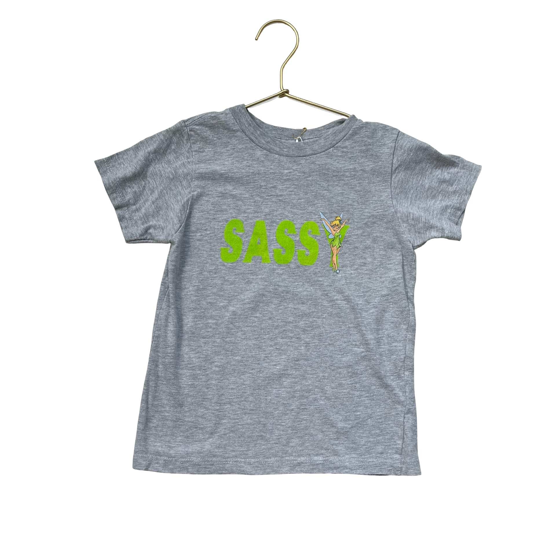 Disney Gray & Green Tinkerbell T-Shirt - Size 4