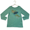 Tea Collection Teal Turtle & Fish Graphic Shirt - Size 8