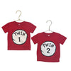 Rabbit Skins Red 'Twin 1' & 'Twin 2' Tee Set - Size 6 Mo