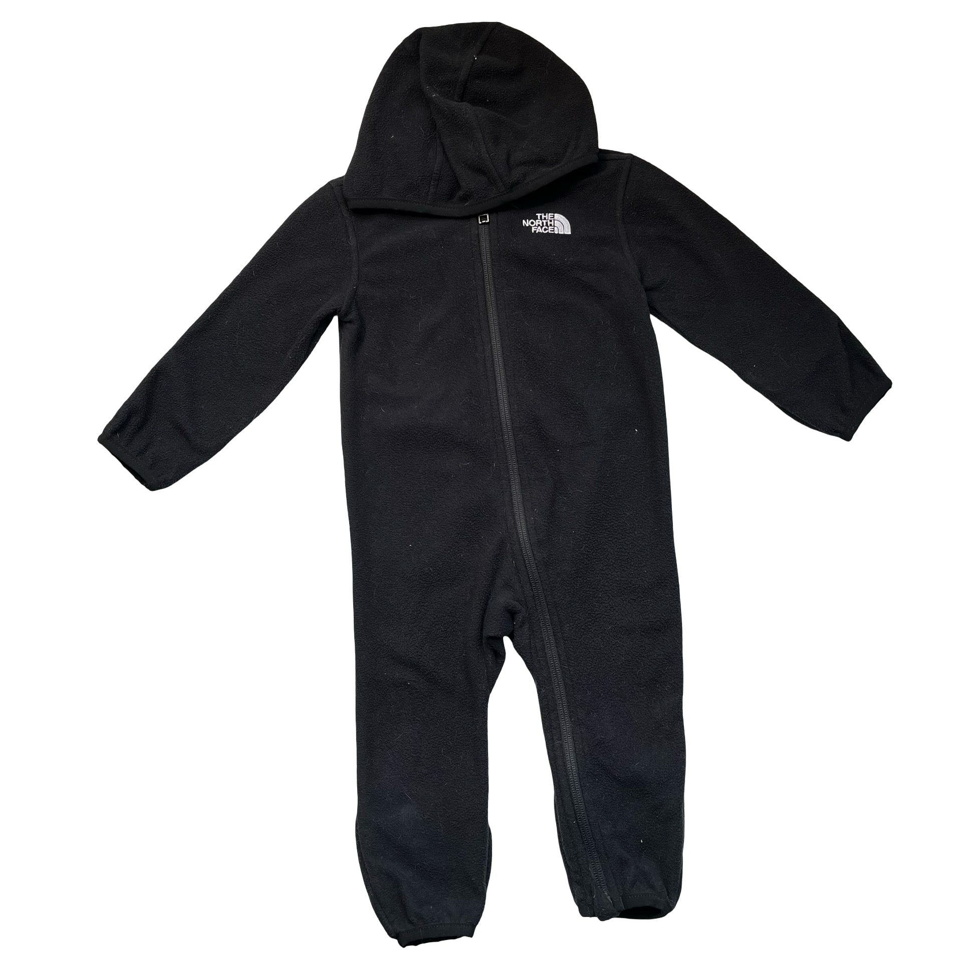 North Face Black Fleece Hooded One-Piece Bunting - Size 6-12 Mo