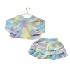 Pixie Lane Pastel Ombre Heart Sweatshirt & Skirt Set - Size 5