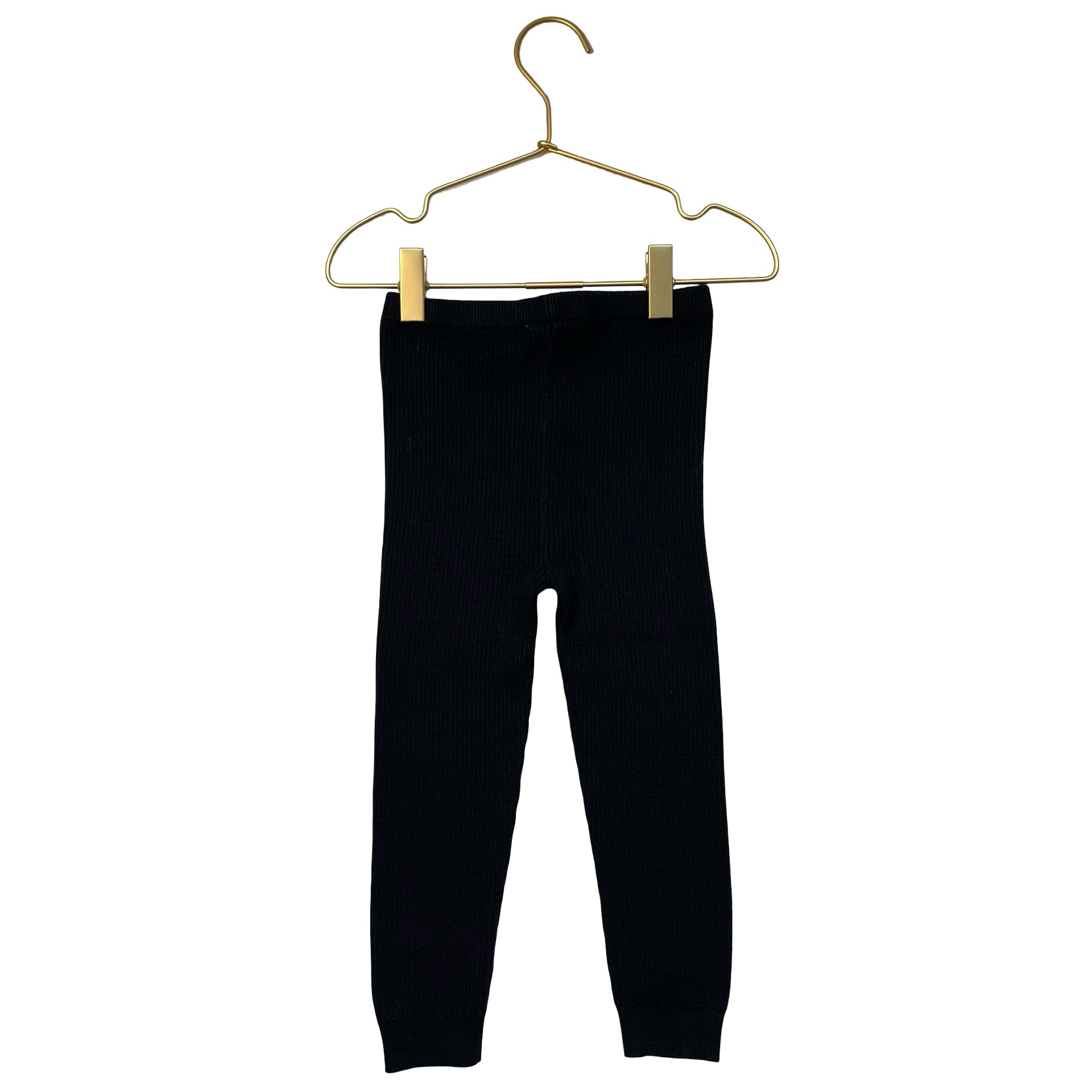 Baby Gap Black Knit Cotton Ribbed Leggings - Size 3